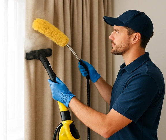 Trusted residential curtain cleaning technician Matty Curtain Cleaning dicky-beach QLD