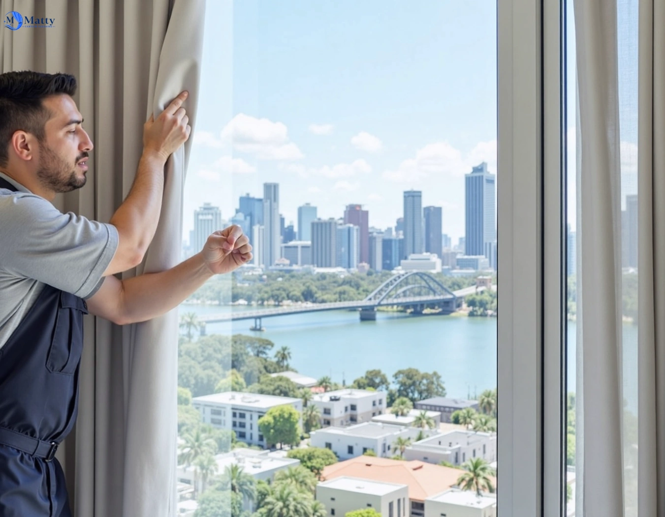 Professional curtain steam cleaning service dicky-beach QLD by Matty Curtain Cleaning